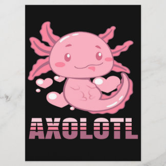 Heart Axolotl | Cute cartoon Axolotl Menu