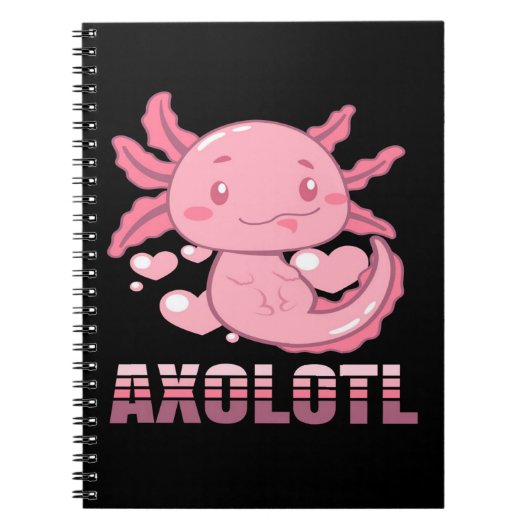 Heart Axolotl | Cute cartoon Axolotl Notitieboek (Voorkant)