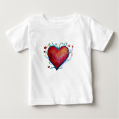 Heart Baby Fine Jersey T-Shirt (Voorkant)