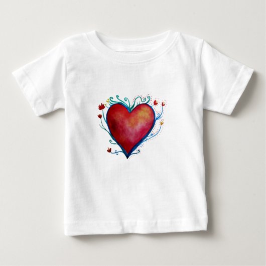 Heart Baby Fine Jersey T-Shirt (Voorkant)