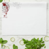 Heart Background Kitchen Towel Theedoek (Gevouwen)