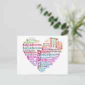 Heart Badaboom | Maak uw eigen achtergrond Briefkaart (Staand voorkant)