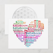 Heart Badaboom | Maak uw eigen achtergrond Briefkaart (Voorkant / Achterkant)