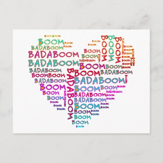 Heart Badaboom | Maak uw eigen achtergrond Briefkaart (Voorkant)
