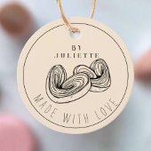 Heart Baked Goods Gemaakt met Liefde Blush Pink Bedankjes Labels