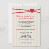 Heart Ball Fundraiser Event Invitation Kaart (Voorkant)