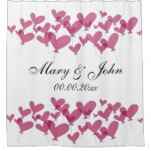 Heart ballondouchegordijn voor nevelkoppels douchegordijn (Voorkant)