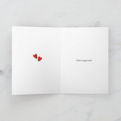 Heart Balloon 25th of Yr Jubileum Greeting Kaart (Binnen)