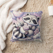Heart Balloon Cookie Raccoon Valentijnse Kussen (Deken)