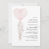 Heart Balloon minimalistisch modern Vrijgezellenfe Kaart (Voorkant)