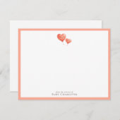 Heart Balloon Nursery Note Card – Personalized Notitiekaartje (Voorkant / Achterkant)