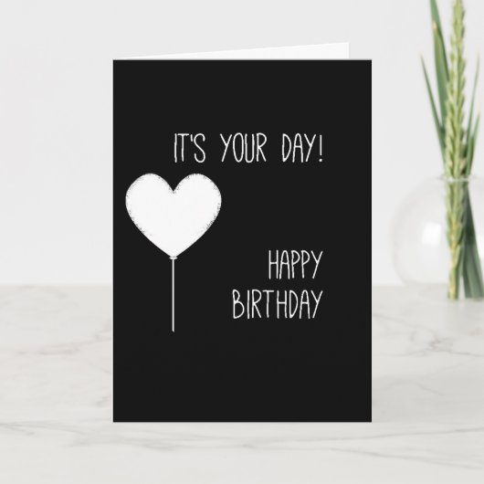 HEART BALLOON VOOR "JULLIE" OP UW GROTE DAG KAART (Voorkant)