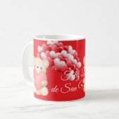 Heart balloons and bears, coffee mug Valentine's D Koffiemok (Voorkant links)