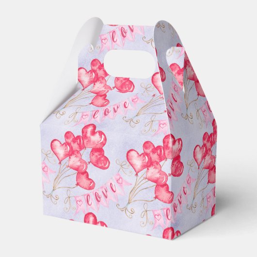 Heart Balloons Bedankdoosjes (Voorkant Zijde)
