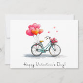 Heart Balloons & Bikes Valentine's Day Feestdagenkaart (Voorkant)