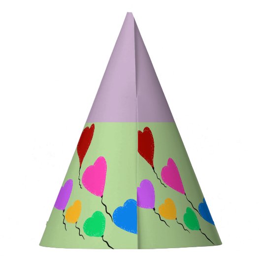 Heart Balloons Birthday Petten Feesthoedjes (Achterkant)