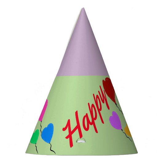 Heart Balloons Birthday Petten Feesthoedjes (Links)