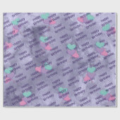 Heart Balloons Birthday Wrapping Paper Cadeaupapier (Vlak)