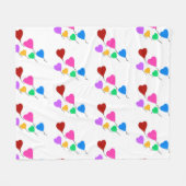 Heart Balloons Fleece Deken (Voorkant (Horizontaal))