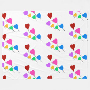 Heart Balloons Fleece Deken