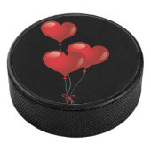 Heart Balloons Hockey Puck (3/4)