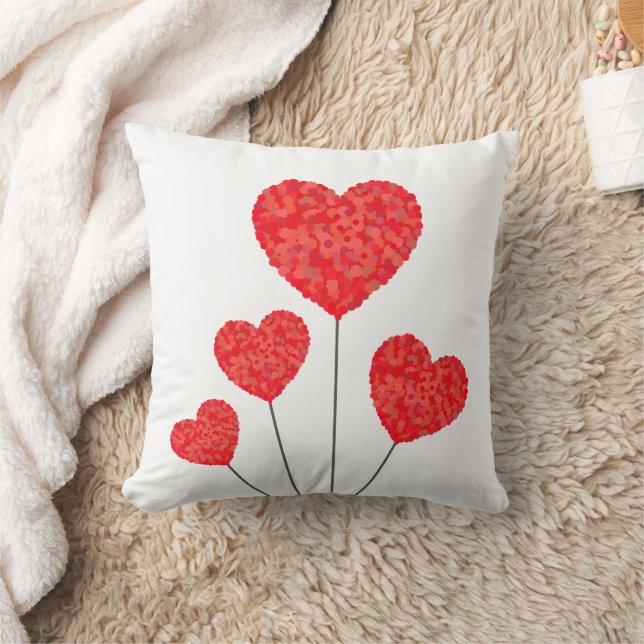 Heart Balloons Illustration Design Kussen (Deken)