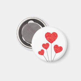 Heart Balloons Illustration Design Magneet