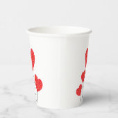 Heart Balloons Illustration Design Papieren Bekers (Rechts)