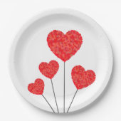 Heart Balloons Illustration Design Papieren Bordje (Voorkant)