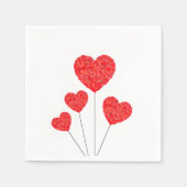 Heart Balloons Illustration Design Servet (Voorkant)