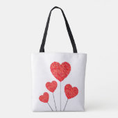Heart Balloons Illustration Design Tote Bag (Achterkant)