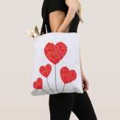 Heart Balloons Illustration Design Tote Bag (Dichtbij)