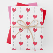 Heart Balloons Inpakpapier Vel (In situ)