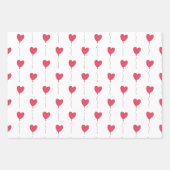 Heart Balloons Inpakpapier Vel (Voorkant)