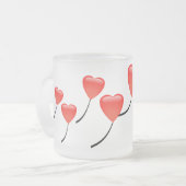 Heart Balloons Matglas Koffiemok (Voorkant links)