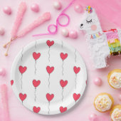 Heart Balloons Papieren Bordje (Feest)