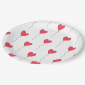 Heart Balloons Papieren Bordje (Gekanteld)