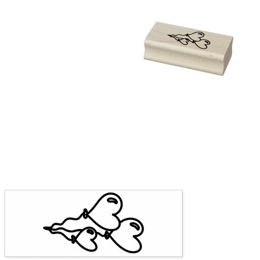 Heart Balloons Rubberstempel (Gestempeld)