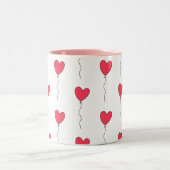 Heart Balloons Tweekleurige Koffiemok (Center)