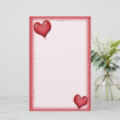 Heart Balloons vliegen Briefpapier (Staand voorkant)