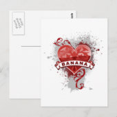 Heart Banana Briefkaart (Voorkant / Achterkant)