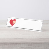 Heart Bandage Bureau Naambordje (Voorkant)