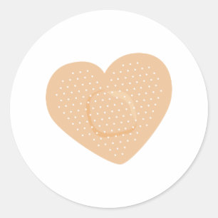 Heart Bandage Ronde Sticker