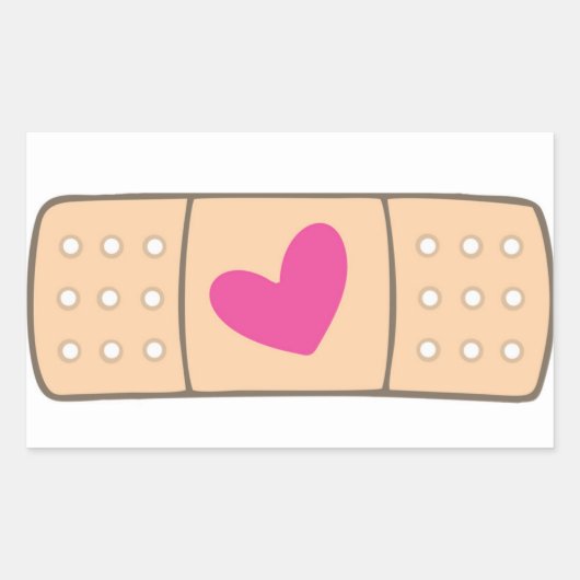 Heart Bandaid sticker (Voorkant)