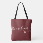 Heart Barcelona Grocery Bag, Catalonië Tote Bag (Achterkant)