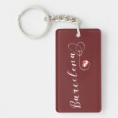 Heart Barcelona Keyring, Catelonia Sleutelhanger (Voorkant)