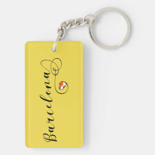 Heart Barcelona Keyring, Catelonia Sleutelhanger