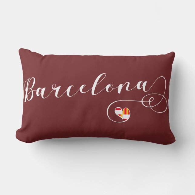 Heart Barcelona Pillow, Catalaans Kussen (Voorkant)