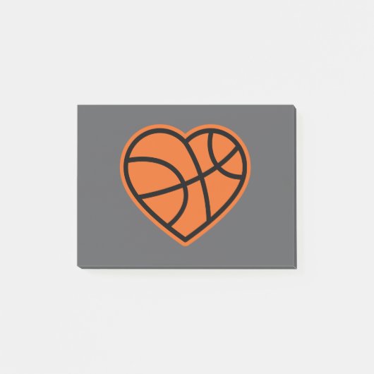 Heart Basketball Love Sport Design Post-it® Notes (Voorkant)