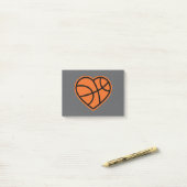 Heart Basketball Love Sport Design Post-it® Notes (Op bureau)